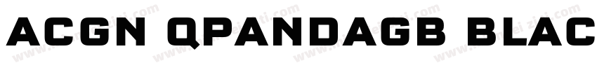 ACGN QPandaGB Black字体转换